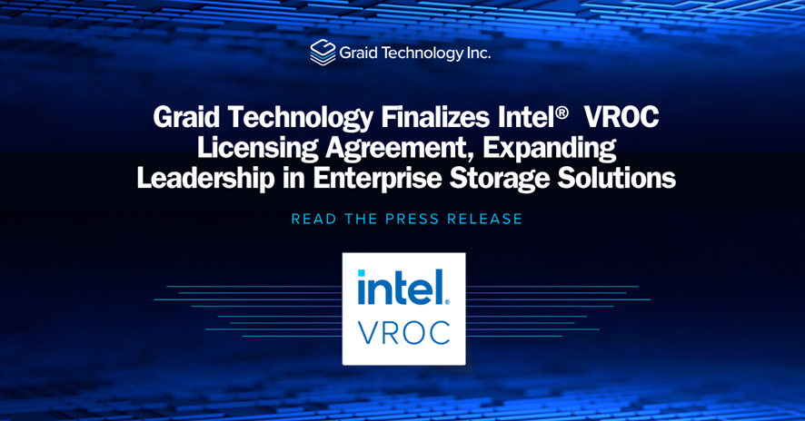 Graid Technology Finalizes Intel VROC Licensing Agreement, Expanding Leadership in Enterprise Storage Solutions