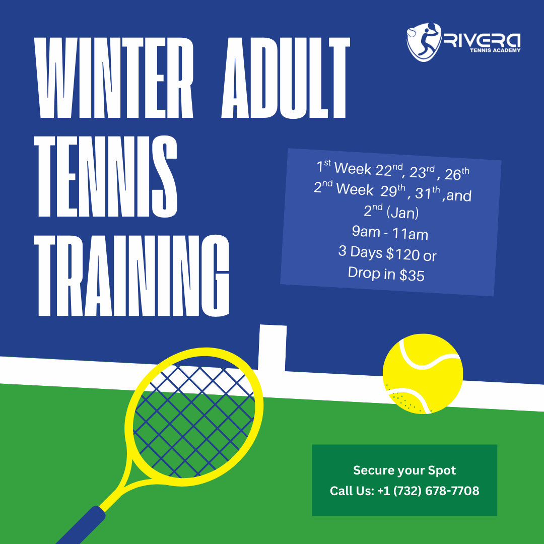 Rivera Tennis Academy Announces Winter Adult Tennis Training Sessions for Holiday Season